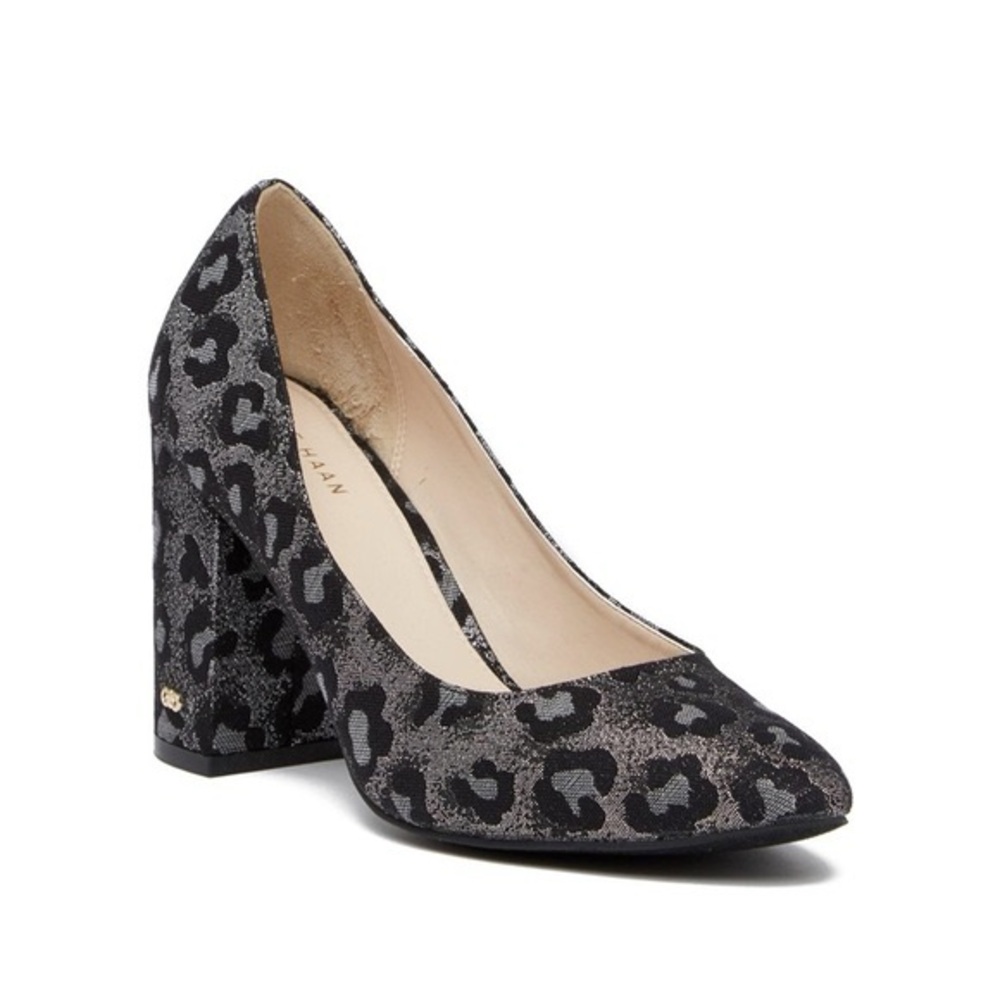 Cole Haan Alanna Brocade Silver Leopard Heel